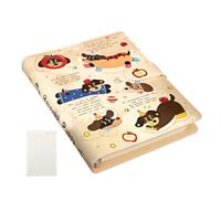 Cuaderno de binder, A5 cuaderno | 60 hojas linda cubierta de papel de papel de caricatura de dibujos animados - Paticinería de aprendizaje de los estudiantes, libro de tareas recargable para niños adu