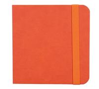 Cuaderno de bocetos de 30 hojas y cuaderno de papel de acuarela, cuaderno de bocetos de acuarela de bolsillo verde de 10 x 10 cm con papel de grano fino de 300 g/m² para medios (Naranja)