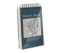 Cuaderno de bocetos de tapa dura, 100 hojas, 68/100 g/m², papel, encuadernación de doble bobina, bloc de dibujo para artistas, principiantes, bocetos, garabatos, principiantes