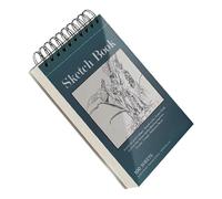 Cuaderno de bocetos de tapa dura, 100 hojas de papel de 100 g/m², bloc de dibujo de doble bobina para artistas, principiantes, bocetos, garabatos, bloc portátil