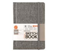 Cuaderno de bocetos de tapa dura de tela gris de 4 x 6 pulgadas de Royal & Langnickel