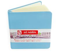 Cuaderno De Bocetos Duro Royal Talens Art Creation 80 Hojas 12x12cm Azul Claro