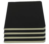 Cuaderno de Bocetos en Blanco A6, Mini Cuaderno para Dibujo y Acuarela, Papel Marcador sin Transparencia, Pack 4 Unidades Portátil para Pintura, Diario Artístico de Viaje Negro