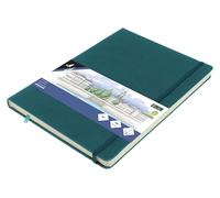 Cuaderno de bocetos Kangaro A4 Dark Turquoise PU tapa dura 80 hojas 140 gramos papel crema con banda elástica y banda