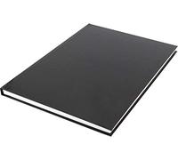 Cuaderno de bocetos Kangaro A4 en blanco, tapa dura, 80 hojas, 100 g, color negro. Paquete de 5 unidades.