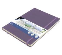 Cuaderno de bocetos Kangaro A4 Heather Purple PU tapa dura 80 hojas 140 gramos papel crema con banda elástica y banda