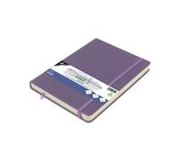Cuaderno de bocetos Kangaro A5 Heather Purple PU tapa dura 80 hojas 140 gramos papel crema con banda elástica y banda