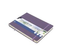 Cuaderno de bocetos Kangaro A5 landscape Heather Purple PU Tapa dura 80 hojas 140 gramos papel crema con banda elástica y banda