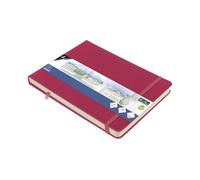 Cuaderno de bocetos Kangaro A5 landscape Ruby PU tapa dura 80 hojas 140 gramos papel crema con banda elástica y banda