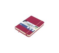 Cuaderno de bocetos Kangaro A6 Ruby PU tapa dura 80 hojas 140 gramos papel crema con banda elástica y banda