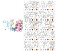 Cuaderno de bocetos para niños, actividades artísticas, pintura de acuarela con bloques de color preimpresos, pintura de papel grueso para niños pequeños