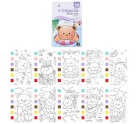 Cuaderno de bocetos para niños, actividades artísticas, pintura de acuarela con bloques de color preimpresos, pintura de papel grueso para niños pequeños