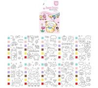 Cuaderno de bocetos para niños, bloc de pintura de acuarela, tarjetas de colores integradas, hojas absorbentes para niños creativos, libro de pintura acuarela