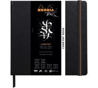 Cuaderno De Bocetos Rhodia Touch Carb'on - 21 X 21cm - 56 Hojas Negras - 120gsm