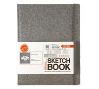 Cuaderno de bocetos Royal & Langnickel de tapa dura de tela gris de 8,5 x 11 pulgadas