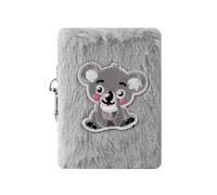 Cuaderno de bolsillo creativo con cubierta de peluche, planificador ligero para el trabajo, estudio, cuaderno cálido de invierno