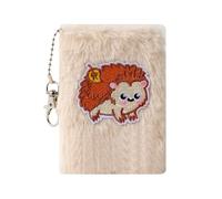 Cuaderno de bolsillo creativo de peluche con cubierta ligera para trabajo, estudio, cuaderno de invierno cálido