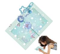 Cuaderno de bolsillo - Cubierta de PVC transparente hojas móviles recargable 5 anillas, carpeta de bolsillo M5 registro manual - Para escuela, oficina, registros diarios, agendas de viajeros