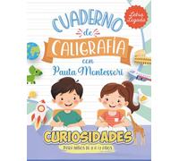 Cuaderno de Caligrafía con Pauta Montessori Curiosidades: Para Niños de 8 a 12 años (Colección Caligrafía Montessori - Letra Ligada)