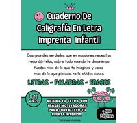 Cuaderno de caligrafía en letra imprenta infantil: Mejora su letra imprenta y saca su fuerza interior con frases motivadoras y positivas para niños - ... - Mejora tu caligrafía - De 8 a 12 años