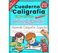 Cuaderno de Caligrafía para Niños 8-12: 145 Divertidas e Increíbles Páginas para Mejorar las Habilidades de Escritura en Solo 15 Minutos al Día con ... Chistes, Redacción Creativa y Autoconfianza.