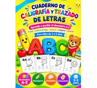 Cuaderno de Caligrafía y Trazado de Letras para Preescolar: Aprende el Abecedario A-Z con Ejercicios de Trazos, Control del Lápiz y Actividades para Colorear | Niños de 3 a 5 Años