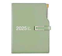 Cuaderno de citas A6 2025, calendario semanal, cuaderno diario con bolígrafo, registra tareas diarias y citas, planificador 2025 para una gestión eficiente del tiempo, planificador semanal compacto