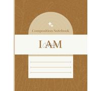 Cuaderno de composición motivacional "I Am Confident" para mujeres, emprendedoras, propietarias de negocios, mamás, rayado de 120 páginas, rayas anchas (7.5 x 9.25 pulgadas)