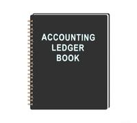 Cuaderno de contabilidad comercial para contabilidad y seguimiento financiero, registro de cuenta portátil para papel para presupuesto y gestión de gastos, 16,5 x 21,5 cm (negro)