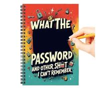 Cuaderno de contraseñas | Organizador humorvoller de papel grueso | Gestor de contraseñas para personas mayores y libro de cuentas, para uso diario en el viaje, en la oficina en casa e Internet para