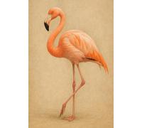 Cuaderno de Cuadrícula 5x5 mm - Portada Flamenco Rosado - 80 Páginas - 15,2 x 22,9 cm: Diseño natural sin texto en la portada perfecto para la escuela, notas, dibujos o como regalo especial