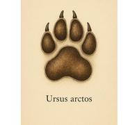 Cuaderno de Cuadrícula 5x5 mm - Ursus arctos - 100 Páginas - 21,59 x 27,94 cm: Diseño científico con ilustración realista de huella de oso pardo y nombre latino - ideal para estudiantes y naturalistas