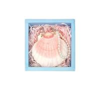 Cuaderno de cubierta de concha natural con 30 hojas sin rayas con 2 anillas para diario de viaje y regalo de vacaciones, cuaderno de regalo para parejas