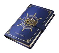 Cuaderno de cuero, con contraseña náutica con ranura para tarjetas, diario con cerradura, para niños, adolescentes, niñas, mujeres, hombres, hogar, oficina, escuela, aula, viajes, cumpleaños