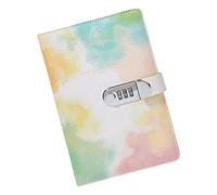 Cuaderno de cuero con planificador de viaje con combinación de contraseñas, blocs de notas con soporte para bolígrafo, cuaderno de escritura creativa de 14 x 21 cm, cuaderno de escritura creativa con