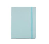 Cuaderno de cuero de 2 piezas, diario de oficina, bloc de notas, papelería, cuaderno rayado for estudiantes, 200 páginas para Mujeres y Hombres(SKY BLUE)