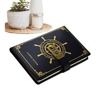 Cuaderno de cuero | Estilo náutico de piel sintética con bolígrafo, cuadernos de diario portátiles con cierre de cerradura, para adolescentes y niñas, hombres, oficina, casa, escuela, dormitorio