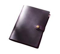 Cuaderno de cuero genuino A5, cubierta hojas sueltas, diario oficina, libro viaje, cuaderno bocetos hecho a mano, planificador reemplazable 192 páginas Para escribir y tomar notas(Purple,Graph paper)