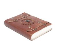 Cuaderno de cuero Onix Negro con correa