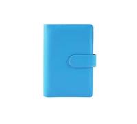 Cuaderno de cuero para dinero en efectivo, libro de mano creativo, hebilla magnética 1: azul cielo