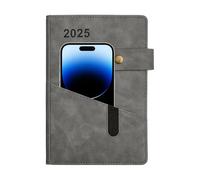 Cuaderno de cuero, planificador diario mensual 2025, bloc de notas de 365 días, planificador de eventos, planificador de trabajo, planificador de estudio, planificador de horarios, planificador de