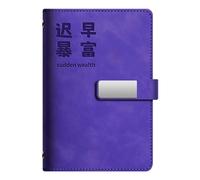 Cuaderno de cuero recargable de 90 hojas, carpeta de 6 anillas, ahorro de dinero para hombres y mujeres, organizador de presupuesto familiar