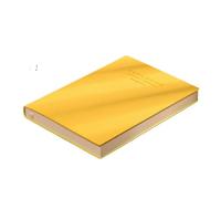 Cuaderno de cuero suave, diario, libro A4, A5, cuaderno de oficina, blocs de escritura, papelería, cuaderno for estudiantes para Mujeres y Hombres(Yellow,A5)