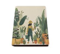 Cuaderno de cuero tamaño A5 para plantas y macetas con 6 anillos de metal, pequeño diario personal para insertos de planificador A5 y carpeta de papel de repuesto, suministros de papelería para