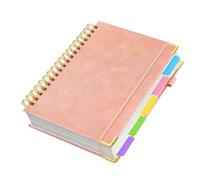 Cuaderno de diario con revestimiento de balas en espiral - Cuaderno PVC B5 de 10.04 pulgadas forrado | Diario compacto de 300 páginas para el trabajo desde casa. Tomar notas para el seminario escolar