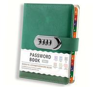 Cuaderno de diario protegido por contraseña con tapa gruesa, 60 páginas, papel de alta calidad, ideal para oficinas y viajes, planificador bloqueado, cuaderno codificado