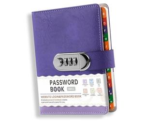 Cuaderno de diario protegido por contraseña con tapa gruesa, 60 páginas, papel de alta calidad, ideal para oficinas y viajes, planificador bloqueado, cuaderno codificado