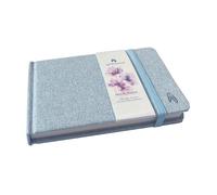 Cuaderno de dibujo A6 con tapa 100% algodón - 200 gsm, Horizontal, apaisado - Bloc de dibujo A6 para acuarela y tinta - 60 páginas, 30 hojas. Sketchbook de viaje, apuntes del natural, ilustración