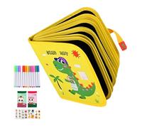 Cuaderno de dibujo al agua reutilizable, kit de viaje con 12 lápices para, kit artístico educativo para aprendizaje en viajes escolares o aéreos