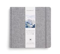 Cuaderno de dibujo de acuarela, 19 x 19 cm, 100 % algodón, 30 hojas, 300 g/m², sin ácidos, papel acuarela de alta calidad, prensado en frío y encolado, ideal para pintura de acuarela y escritura a